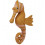 TILLY TEDDY SEAHORSE MUSTARD 1SIZE 202