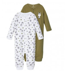 NBMNIGHTSUIT 2P ZIP LODEN GREEN NOOS 201