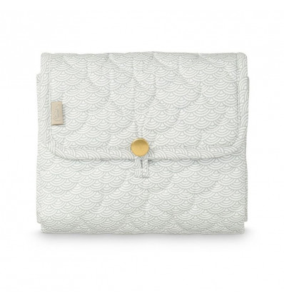 CHANGING MAT QUILTED OCS GREY WAVE 21