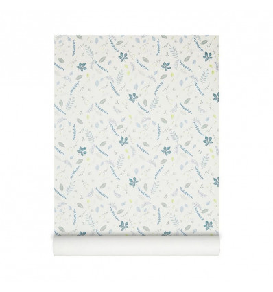 WALLPAPER P28 PRESSED LEAVES BLUE 10X0,5