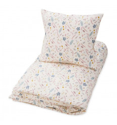 BEDDING ADULT 135X200 LEAVES ROSE 21