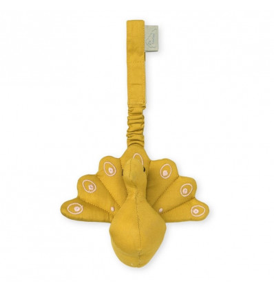 PLAY GYM TOY PEACOCK BELL MUSTARD 21