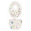 DOLLS BIB & DIAPER LEAVES ROSE 21