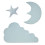 WALL DECORATION MOON CLOUD STAR OCS 36