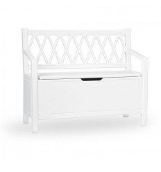 HARLEQUIN KIDS STORAGE BENCH WHITE 21