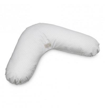 NURSING PILLOW COVER GOTS GREY WAVE 21