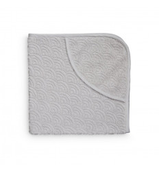 TOWEL BABY HOODED GOTS 02 GREY 80X80CM 9