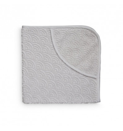 TOWEL BABY HOODED GOTS 02 GREY 80X80CM 9