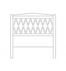 HARLEQUIN JR BED HOOFD/EINDE GREY 21