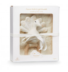 GIFT BOX SWADDLE+RATTLE DANDELION NAT 21