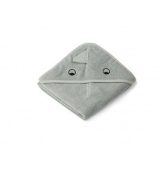 ALBERT HOODED TOWEL DINO DOVE BLUE 202