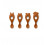 LIVA SILICONE SPOON 4 PACK MUSTARD 202