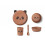 BAMBOO BOX SET PANDA TUSCANY ROSE 202