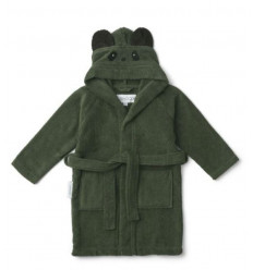 LILY BATHROBE PANDA HUNTER GRN 1-2Y 202