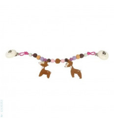 CROCHET PRAM CHAIN DEER PINK 62