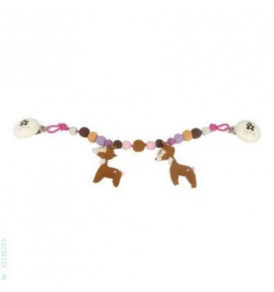 CROCHET PRAM CHAIN DEER PINK 62