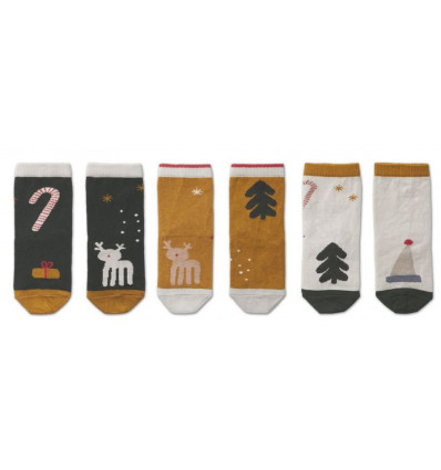 SILAS COTTON SOCKS 3 PACK HOLIDAY 202