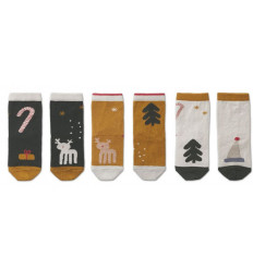 SILAS COTTON SOCKS 3 PACK HOLIDAY 202