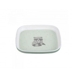 PLATE MEL/SIL ABOUT FRIENDS RACOON 21