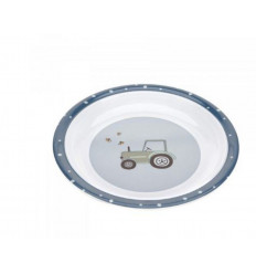 PLATE MELAMINE/SIL ADVENTURE TRACTOR 21