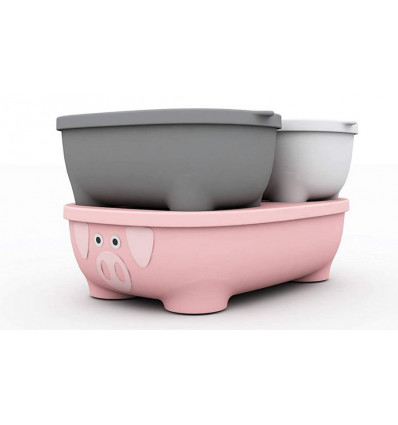 BENTOMAL 3BOX ROSE COCHON MICRO-ONDE 23