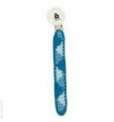 CROCHET PACIFIER CLIP GRAPHIC BLUE 62