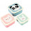 SNACKBOX SET/3 PANDA CAT RABBIT