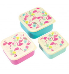 SNACKBOX SET/3 FLAMINGOBAY