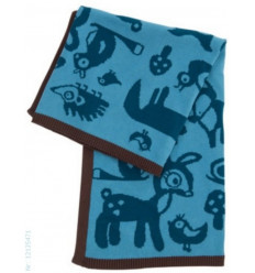 KNITTED BABY BLANKET FOREST BOY 62