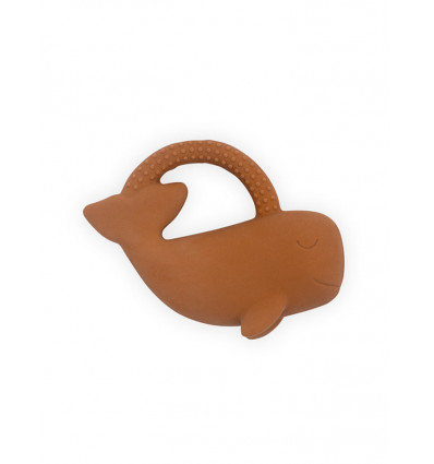 BIJTRING RUBBER WHALE CARAMEL 22