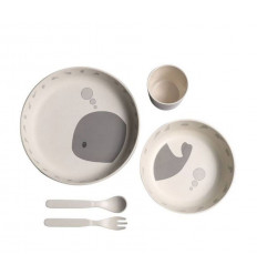 BAMBOE EETSET NATURE WIT/WALVIS 21
