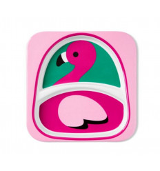 ZOO DIVIDED PLATE FLAMINGO 202