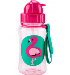 ZOO STRAW BOTTLE FLAMINGO 202
