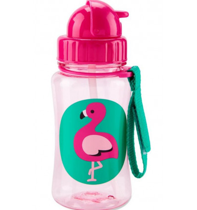 ZOO STRAW BOTTLE FLAMINGO 202