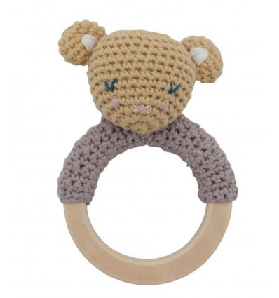 CROCHET RATTLE RING BUTTERCUP MOUSE 21