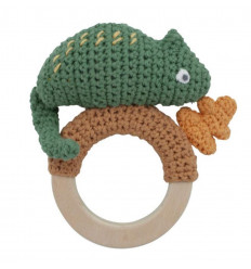 CROCHET RATTLE CARLEY ON RING MOSS 201