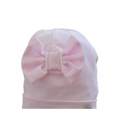 G BONNET KNITTED XL BOW PINK