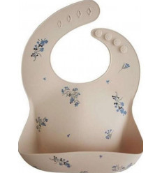 SILICONE BIB PATTERN LILAC FLOWERS 24