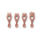 LIVA SILICONE SPOON 4-PACK DARK ROSE 202