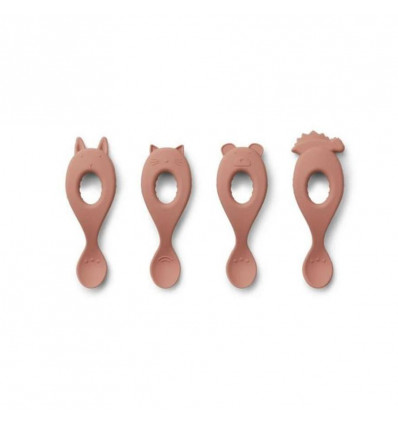 LIVA SILICONE SPOON 4-PACK DARK ROSE 202