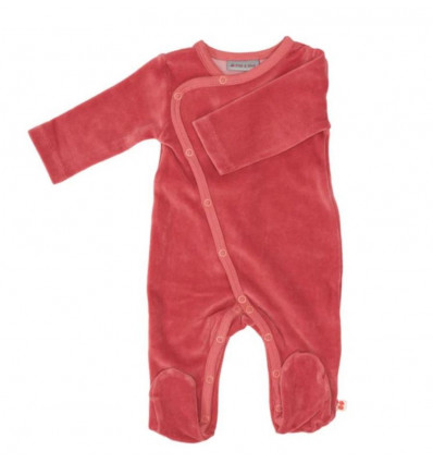 JUMPSUIT FEET OLD ROSE VELOURS 62-68 20