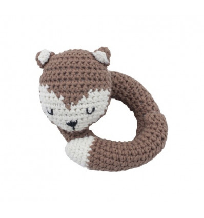 CROCHET RATTLE SPARKY THE FOX ACORN 201