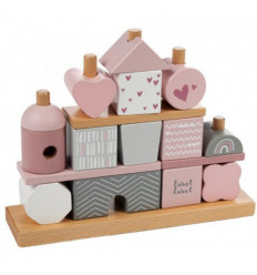 STACKING BLOCKS HOUSE PINK 241