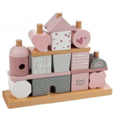 STACKING BLOCKS HOUSE PINK 241