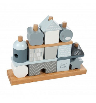 STACKING BLOCKS HOUSE BLUE 241