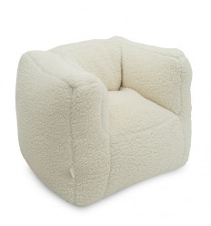 FAUTEUILTJE BEANBAG TEDDY CREAM WHI 221