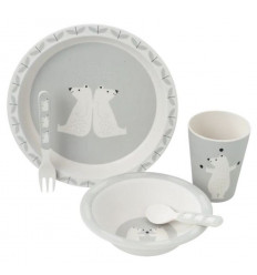 DINNER SET BAMBOO POLAR BEAR 21