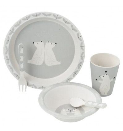 DINNER SET BAMBOO POLAR BEAR 21