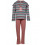 MEISJES-DAMES PYJAMA STRIPE COLOR 2A 201