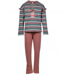MEISJES-DAMES PYJAMA STRIPE COLOR 2A 201